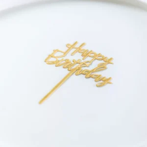 Happy Birthday arany színű beszúró