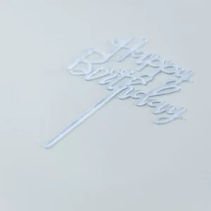 Happy Birthday ezüst színű beszúró